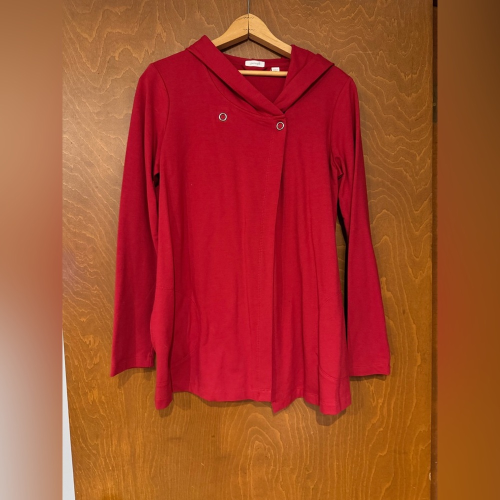 J.Jill PureJill Red Hooded Top